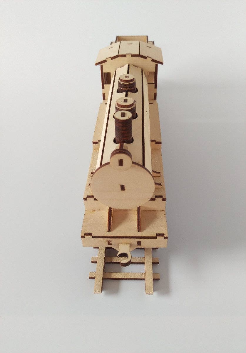 Steam Train Wooden Locomotive Wood Train - Etsy