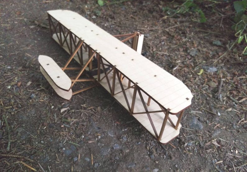 Wright Flyer 1903 Wooden Biplane Laser Cut Kit Etsy