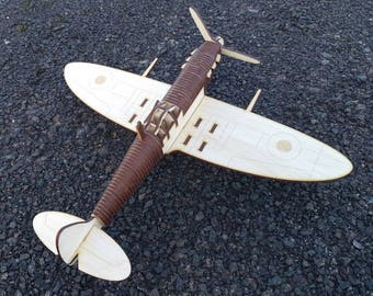 スピットファイア プロペラ ボールペン 超希少な本物の木製、クローム
