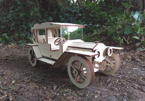 Kit en bois de puzzle 3D en bois de voiture vintage modèle T