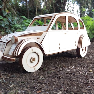 2CV style laser cut wood kit for self assembly wood craft 3d puzzle