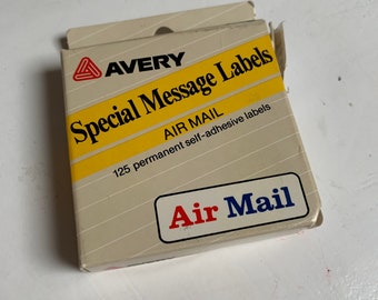 Vintage mailing labels airmail