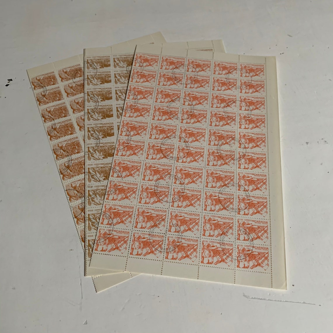 Vintage Stamp Sheets Etsy