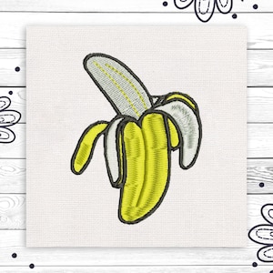 Banana Embroidery Pattern Tropical Stitching Scheme Banana Embroidery Friut Digital Embroidery Design Banana Needlework Design Banana Scheme