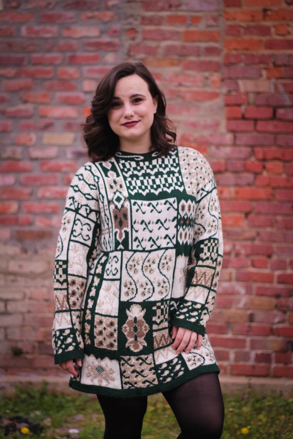 oversized christmas sweater dress