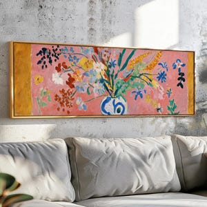 Minimalist Floral Framed Wall Art: Abstract Flowers, Modern Home Decor