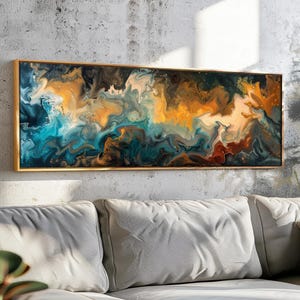 Modern Abstract Wall Art Framed - 3D Effect Art Print, Modern Wall Art, Surreal Wall Art Print, Above Bed/Couch Decor, Maximalist Wall Art