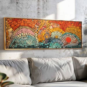 Mid Century Modern Wall Art Framed, 15+ frame styles, incl. GOLD & SILVER. Gallery Canvas and Poster option available,Above Bed Decor