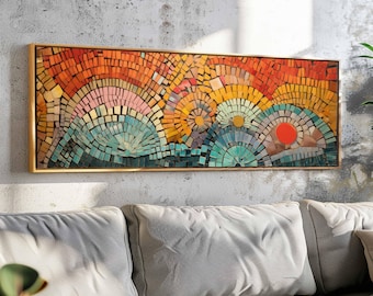 Mid Century Modern Wall Art Framed, 15+ frame styles, incl. GOLD & SILVER. Gallery Canvas and Poster option available,Above Bed Decor