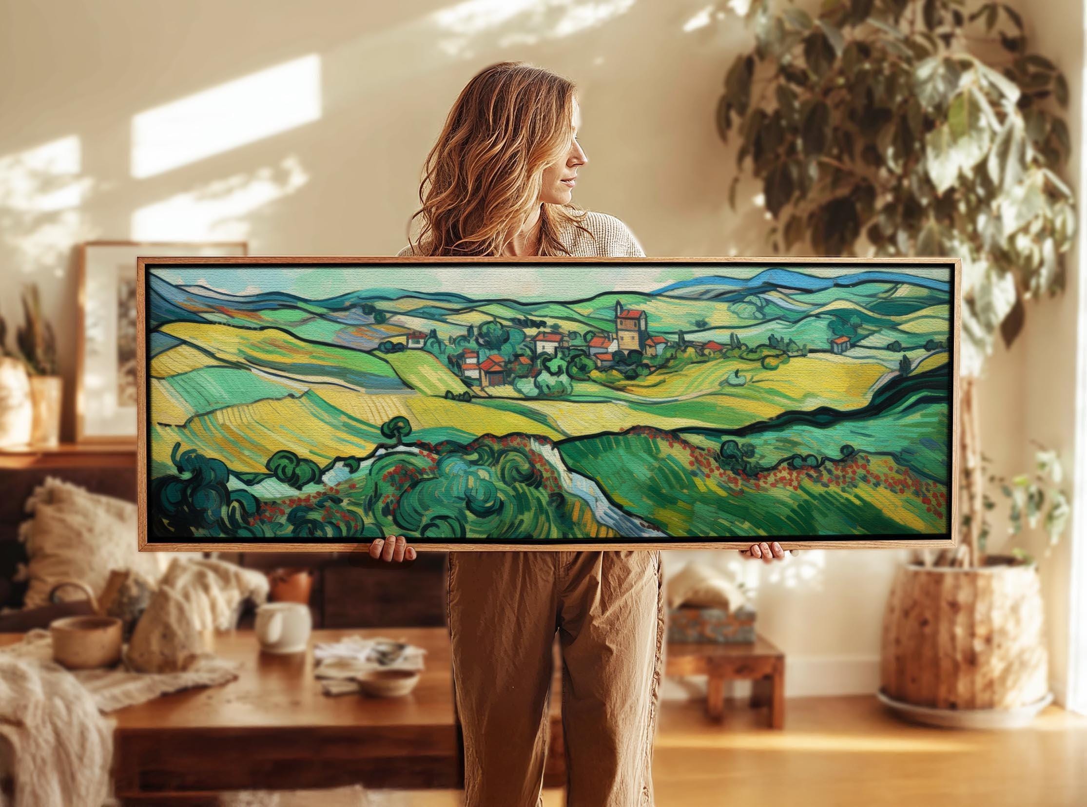Vintage Landscape Panoramic Wall Art: Framed Horizontal Print - Etsy