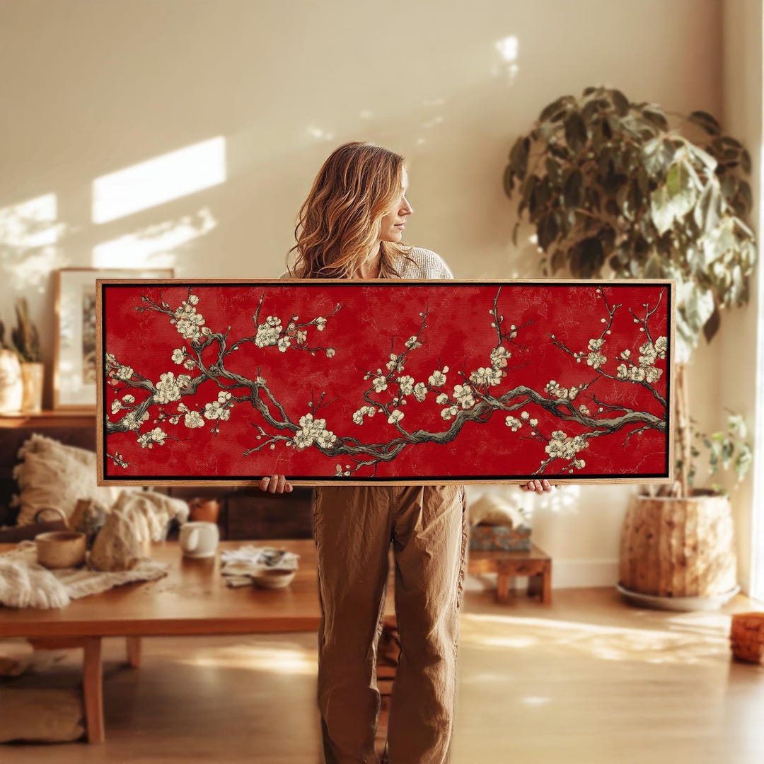 Vintage Japanese Cherry Blossom Framed Wall Art Print - Asian Floral ...