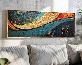 Panoramic Wall Art - Horizontal Wall Art - Mid Century Modern Art - Boho Wall Art - Large Wide Wall Art Print - Above Sofa/Bed Print -