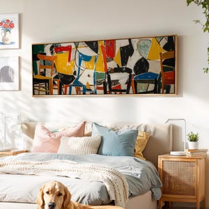 Framed Bauhaus Wall Art: Mid Century Modern Geometric Print image 3