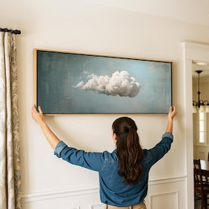 Stimmungsvolle Wolke Vintage Wandbild: Gerahmte Drucke, Leinwand - Poster für Wohnzimmer, Schlafzimmer Dekor
