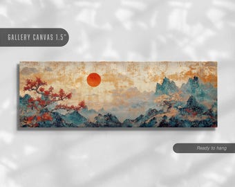 絵画+タペストリー ORIGIN Vintage Japanese Tapestry Wall Art Framed, Asian Vintage