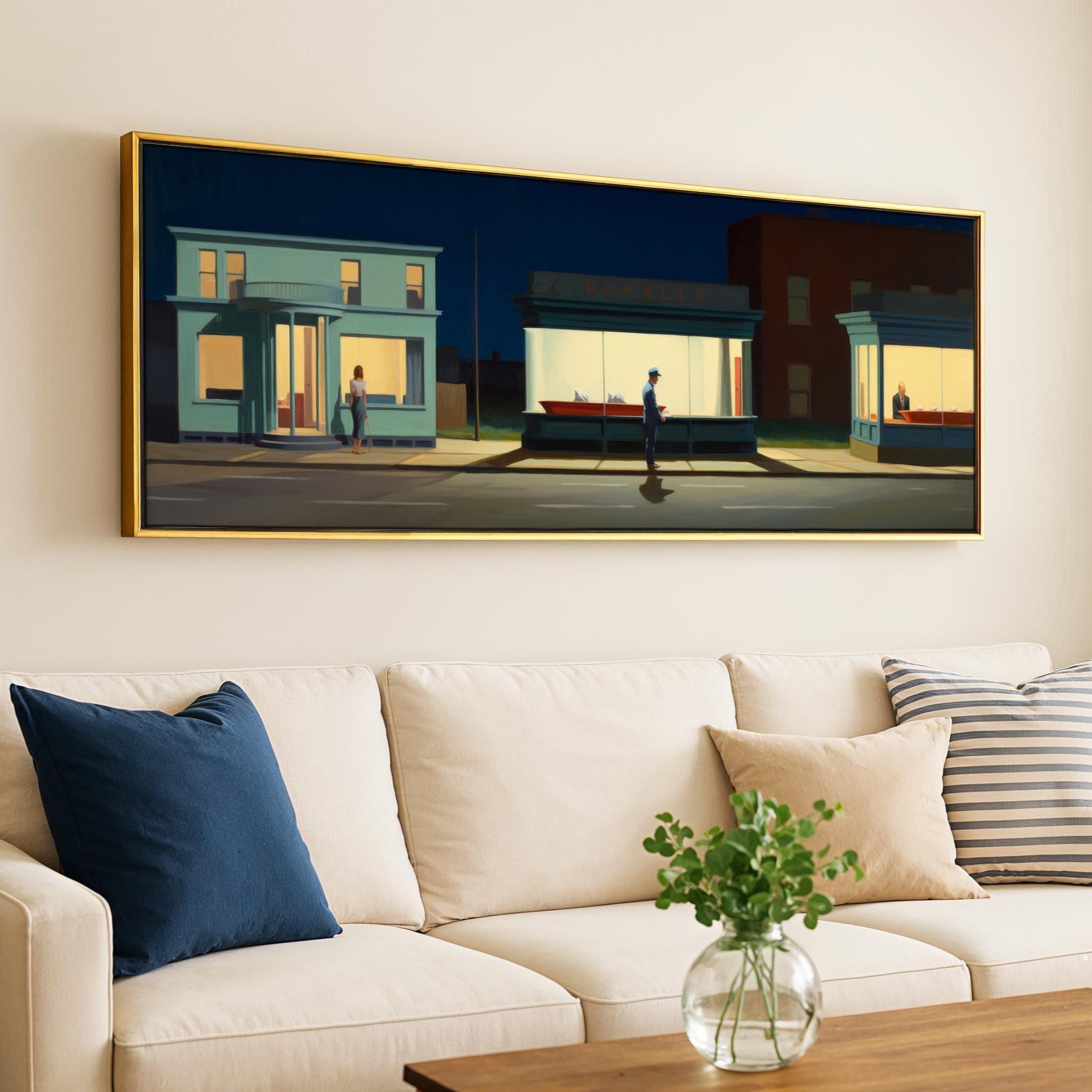 Tableau Moderne Panoramique Sur Toile - Déco Murale Vintage, Paysage Multicolore, Sans Cadre, Neuf