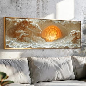 Surreal 3D Effect Wall art framed, Modern Wall Art, Surreal Wall Art Print, Above Bed/Couch Decor, Maximalist Wall Art, New Age Art Print