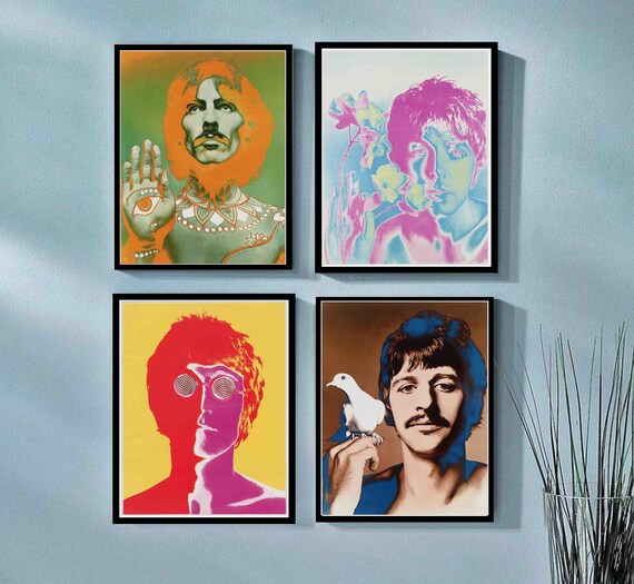 PSYCHEDELIC john lennon A4 260gsm POSTER PRINT