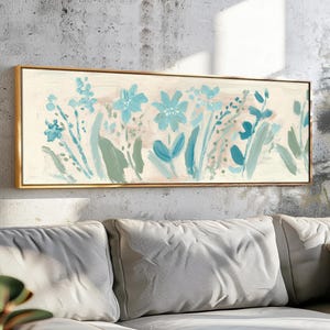 Framed Floral Wall Art: Minimalist Abstract Flowers, Modern Home Decor