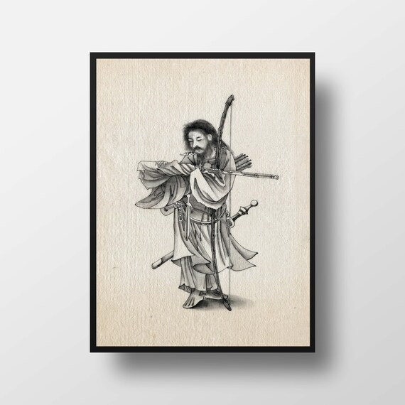 Japanese Print Japanese Poster Japanese Warrior Print Etsy