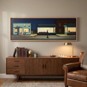 Cuadro de estilo moderno de mediados de siglo - Decoración de pared grande horizontal
