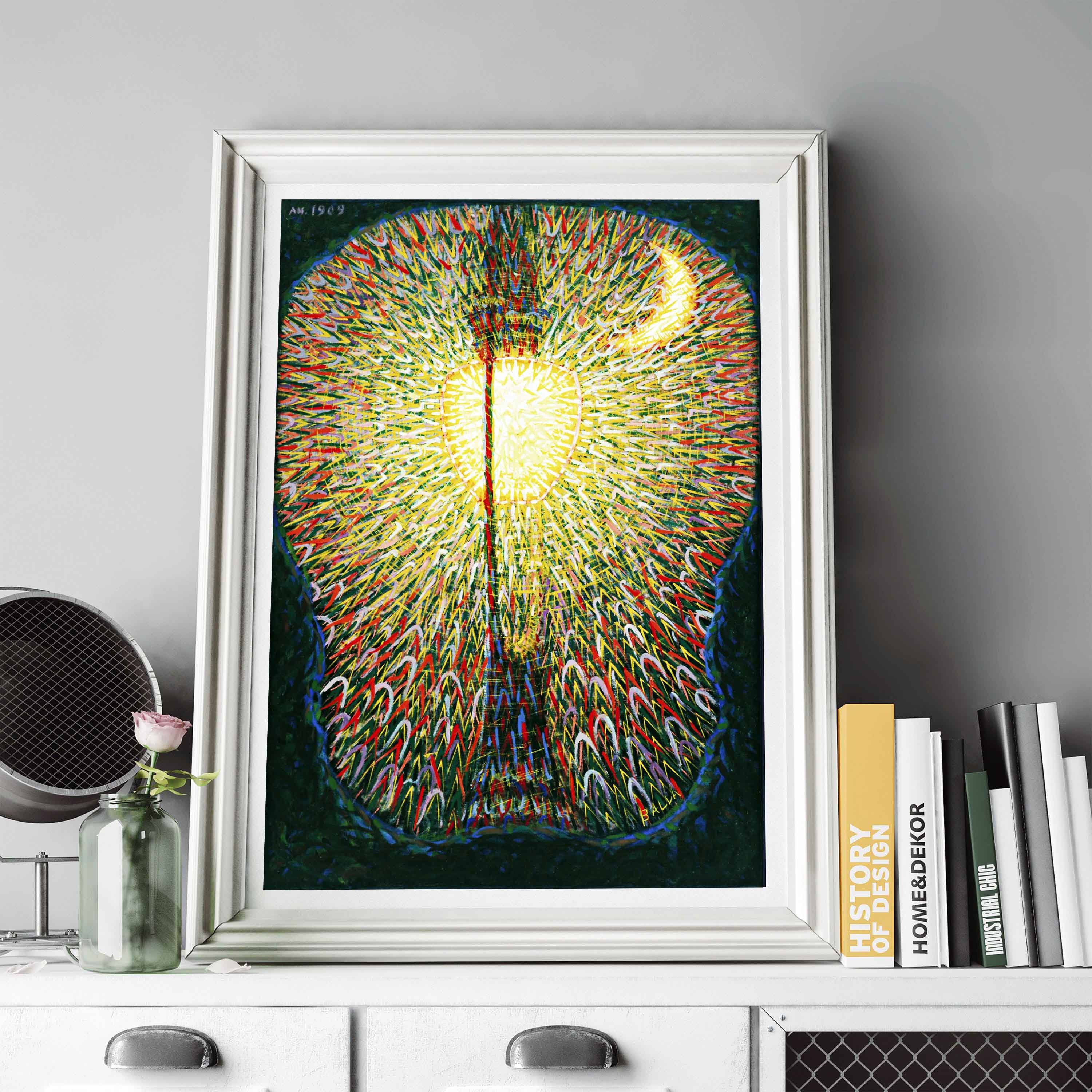 Early Century Art Print Street Light Balla Painting Etsy