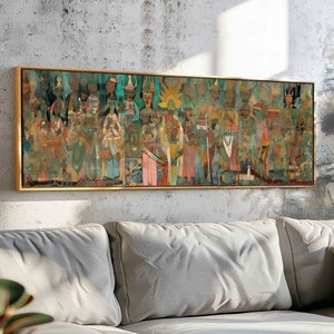 Panoramic Wall Art, Horizontal Wall Art Framed, Panoramic Modern Wide Wall Art, Large Contemporary Wall Art, Modern Art , Boho Wall Decor