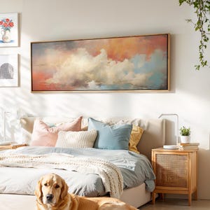 Framed Cloud Print: Vintage Moody Panoramic Wall Art