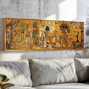 Horizontal Modern Wall Art Framed - Contemporary Wall Art Print - Wide Wall Art - Panoramic Above Bed Decor - Large Wall Art - Boho Art