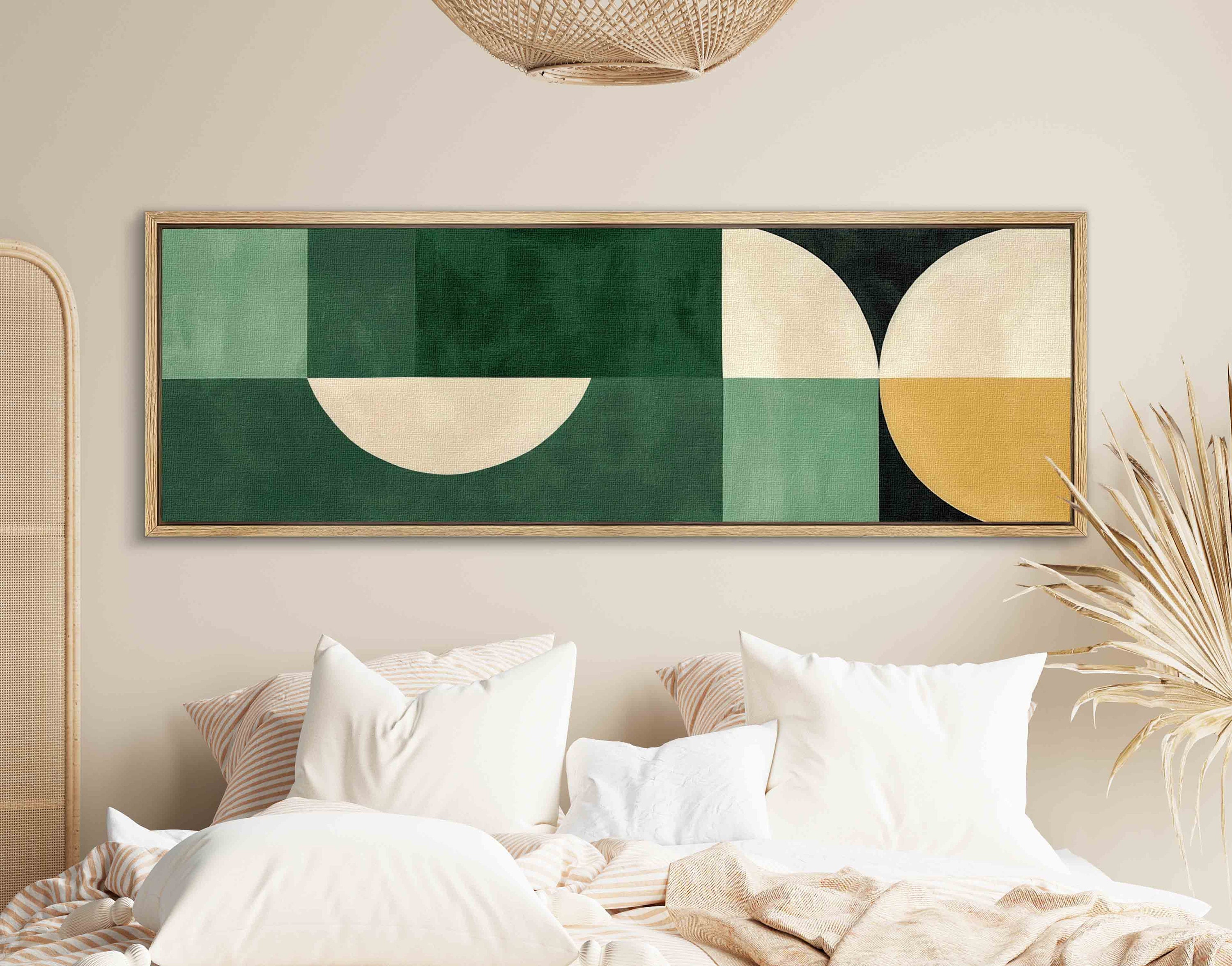 Framed Mid Century Wall Art, Panoramic Geometric Modern Wall Art, Mid Century Modern Print, Large Wall Art Framed, Above Bed/ Couch Decor - Etsy Framed Mid Century Wall Art, Panoramic Geometric Modern Wall Art, Mid Century Modern Print, Large Wall Art Framed, Above Bed/ Couch Decor - Etsy