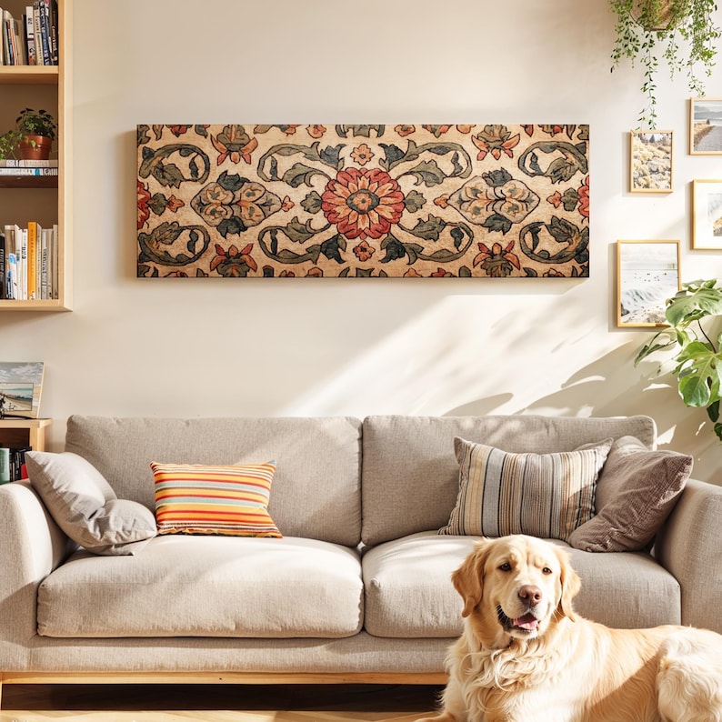 Gerahmter Wandbehang, Boho Deko, Bohemian Dekoration, Bohemian Wohnzimmer Deko Bild 9