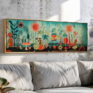 Horizontal Modern Wall Art Framed - Contemporary Wall Art Print - Wide Modern Wall Art - Above Bed Decor - Large Long Wall Art - Boho Decor