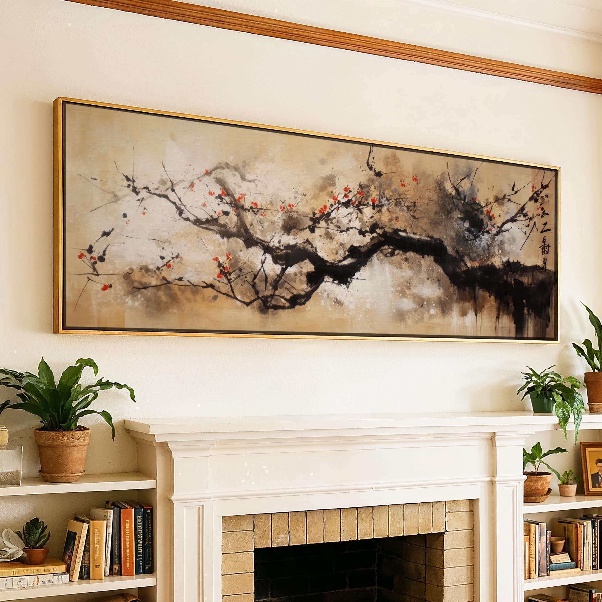 Wabi Sabi Japanese Wall Art Framed: Panoramic Wall Decor - Etsy
