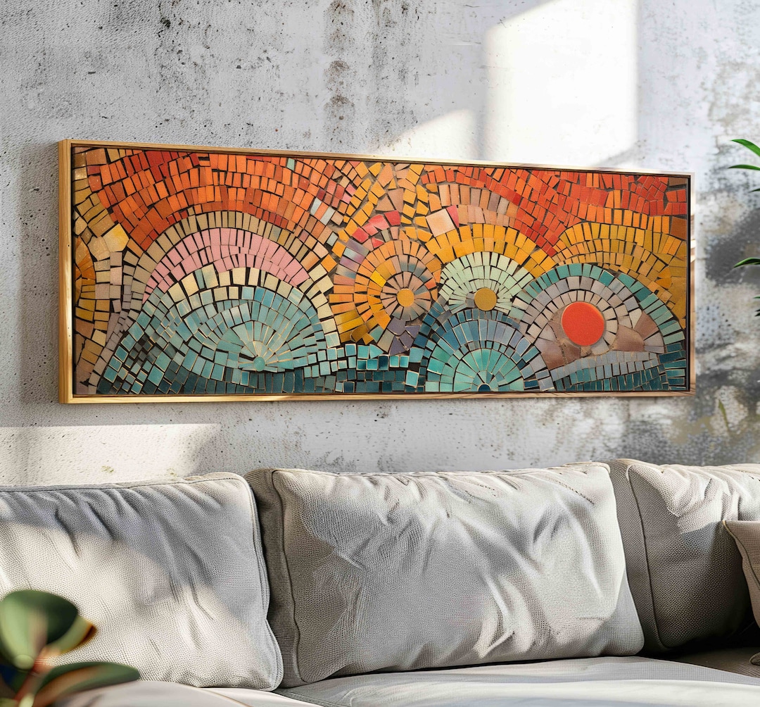 Framed Mid Century Modern Wall Art Framed Horizontal Modern Wall Art