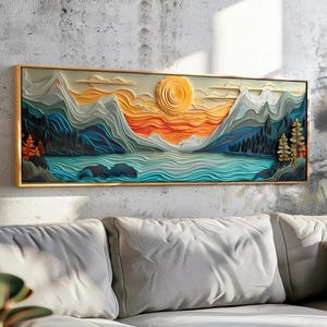 Surreal 3D Effect Wall art framed, Modern Wall Art, Surreal Wall Art Print, Above Bed/Couch Decor, Maximalist Wall Art, New Age Art Print