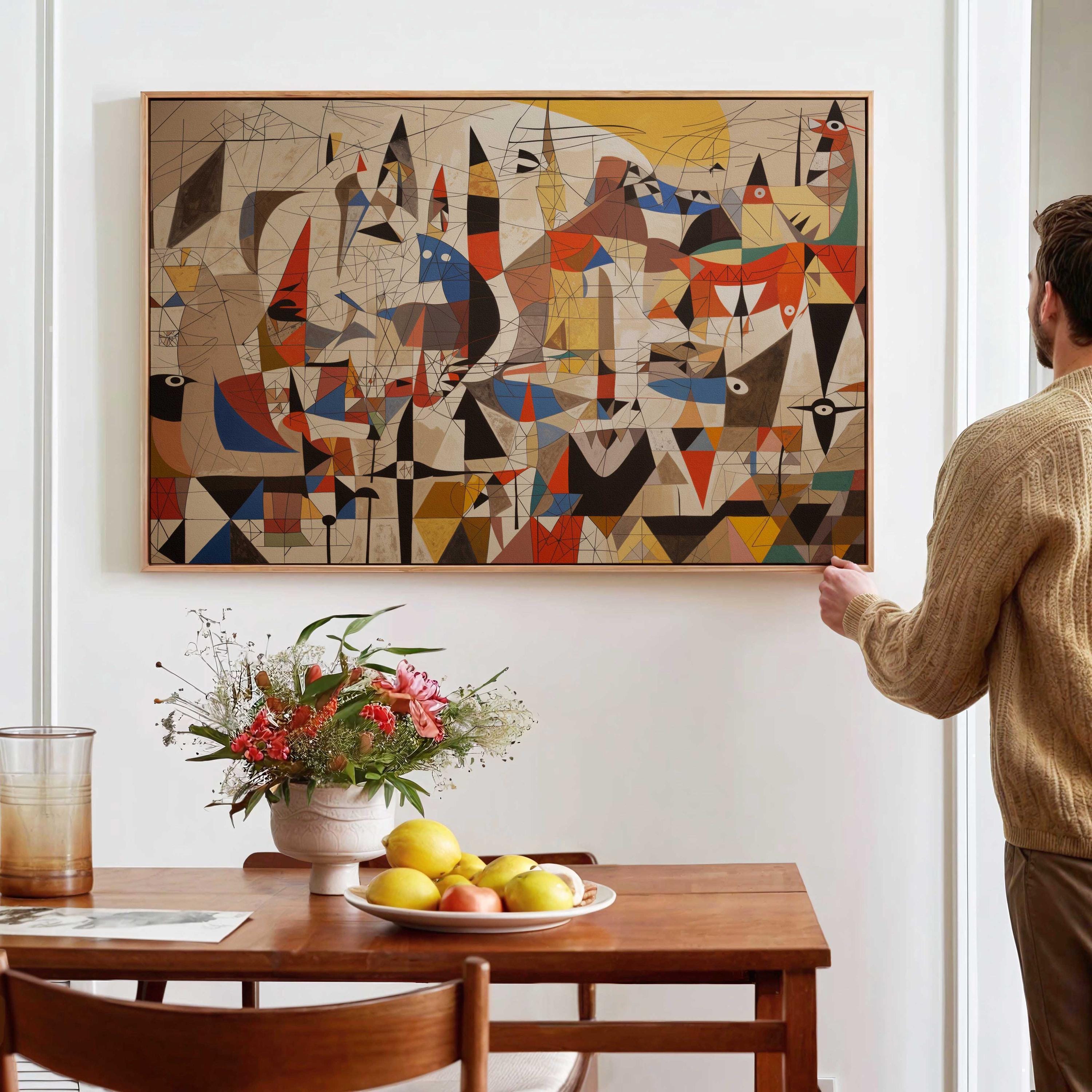 Mid Century Modern Abstract Wall Art, Geometric Art Print - Etsy