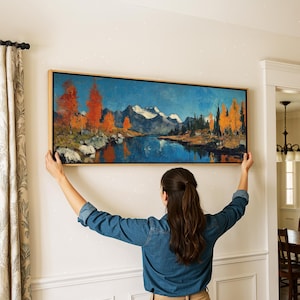 Framed Panoramic Landscape Wall Art: Modern Horizontal Print