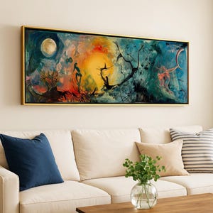Surreal Landscape Wall Art Framed Canvas: Moody Gothic Wall Decor image 2