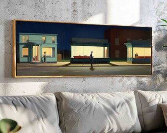 Panorama-Wandkunst – horizontale Wandkunst gerahmt – langer, breiter Gemäldedruck – moderner Wandkunstdruck – modernes Dekor über dem Sofa/Bett