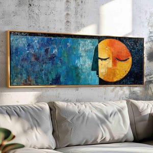 Panoramic Modern Wall Art Framed, Horizontal Wall Art, Contemporary Art Print, Above Bed Decor, Large Narrow Wall Art, Modern Decor