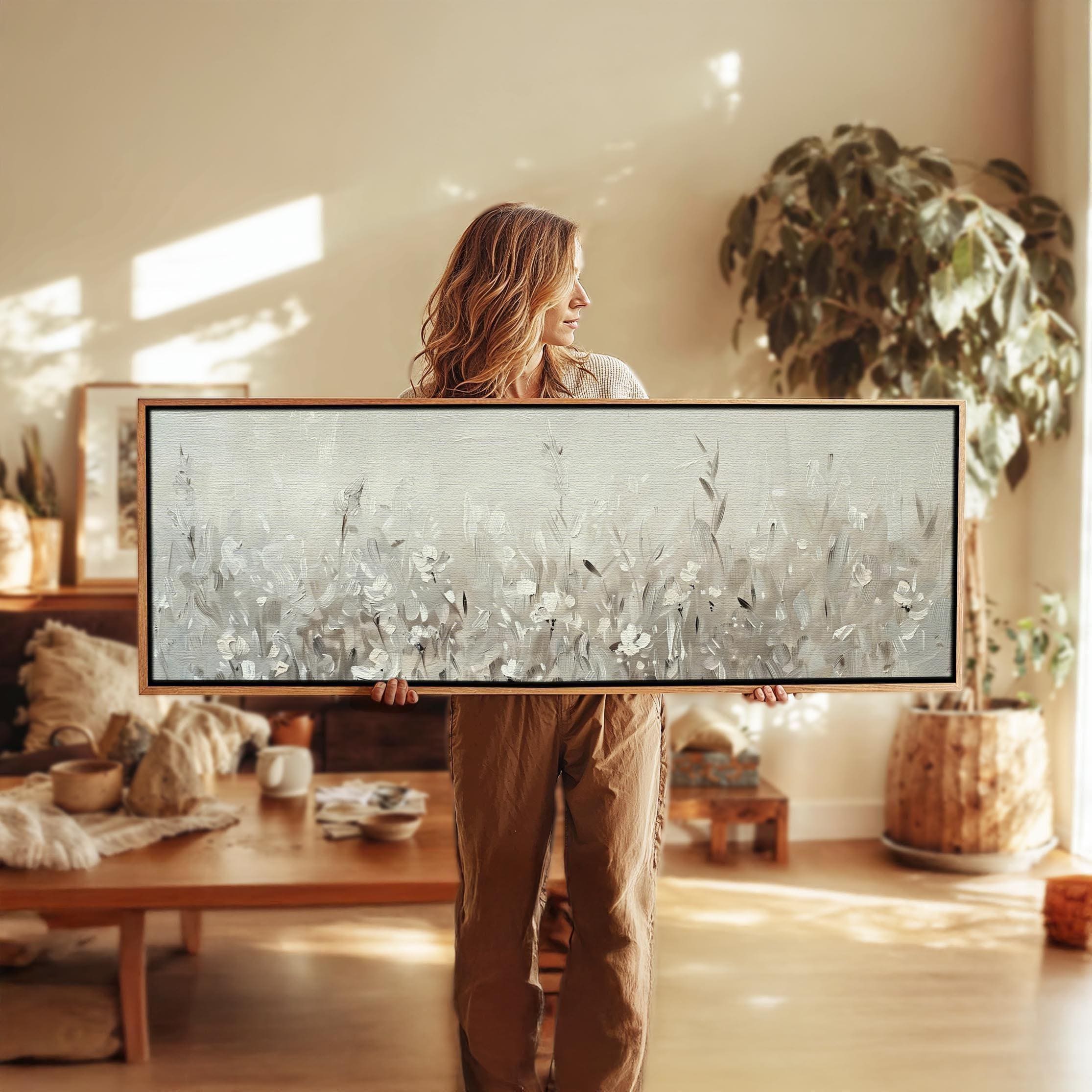 白い花の絵 作品 木製箱入り Amazon.co.jp: 絵画 白い花で覆われた木の