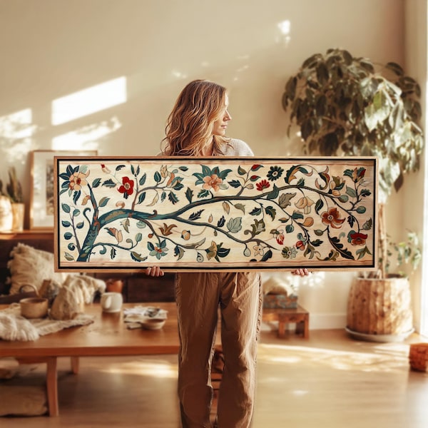 Tapeçaria japonesa vintage para decoração de parede, impressão emoldurada