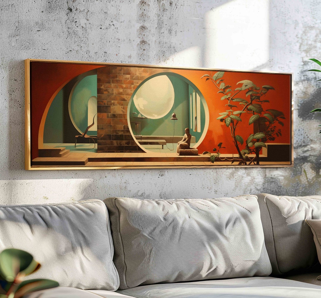 Horizontal Modern Wall Art Framed, Panoramic Print, Modern Painting ...