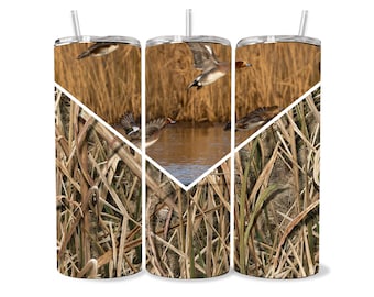 Archivo digital de sublimación para vaso de camuflaje para caza de patos