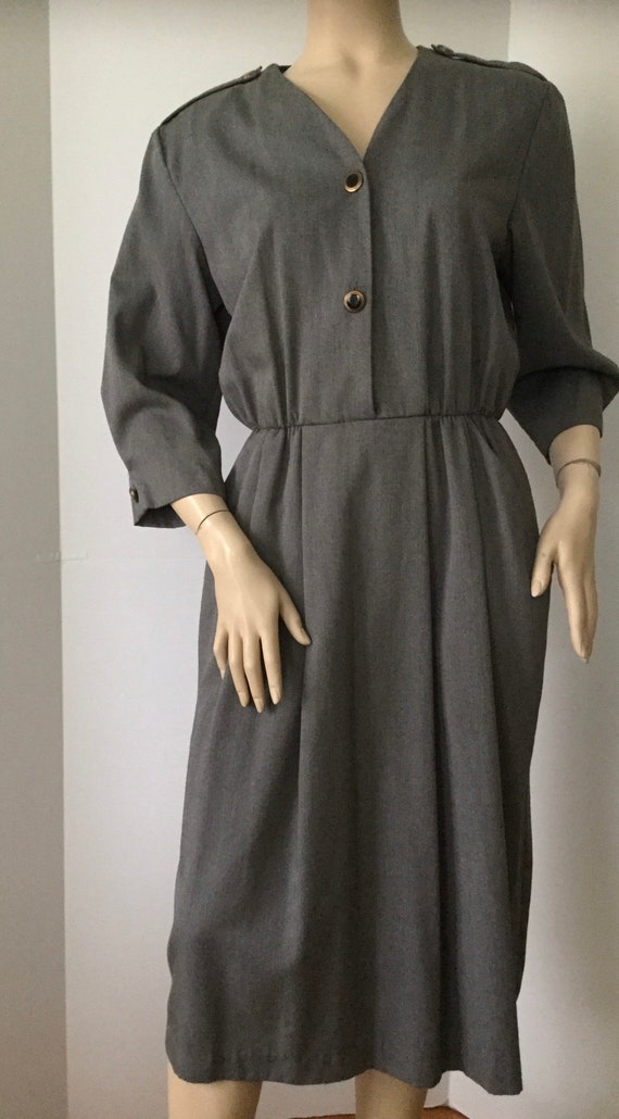 Tina Barrie Gray Pocketed Dress