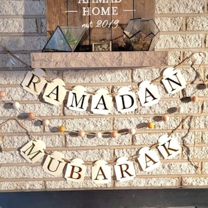 Ramadan Mubarak Banner-Ramadan Garland, Ramadan Wall Decoration, Ramadan Decoration For Home, Islamic Home Decor, Ramadan Gift for Friends,