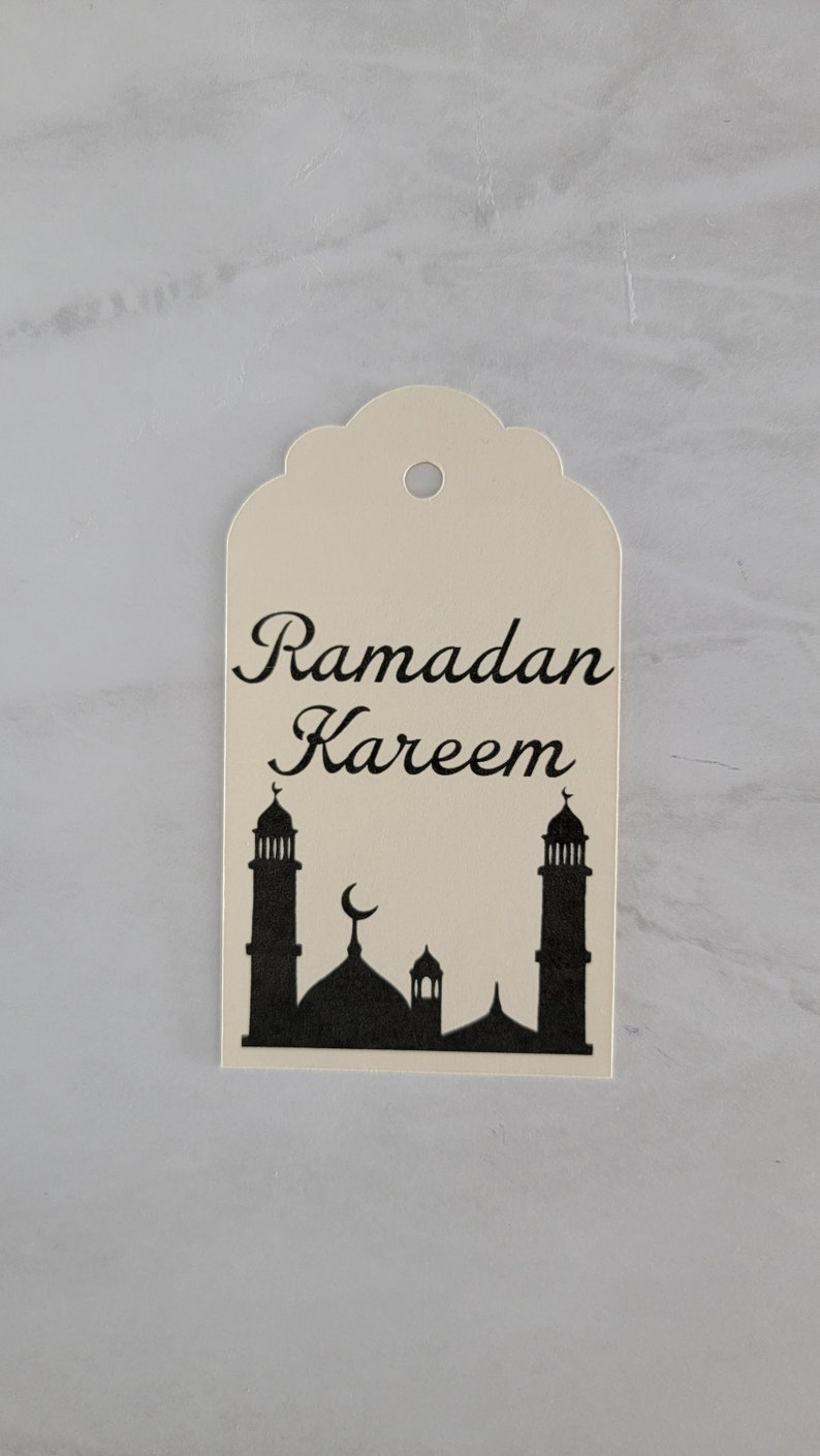 Set of 6-Ramadan Kareem Tags, Ramadan Kareem Tags, Ramadan Gift Set, Ramadan Gifts, Recyclable Gift Tag, Ramadan, Ramadan Gift for Friends, image 4