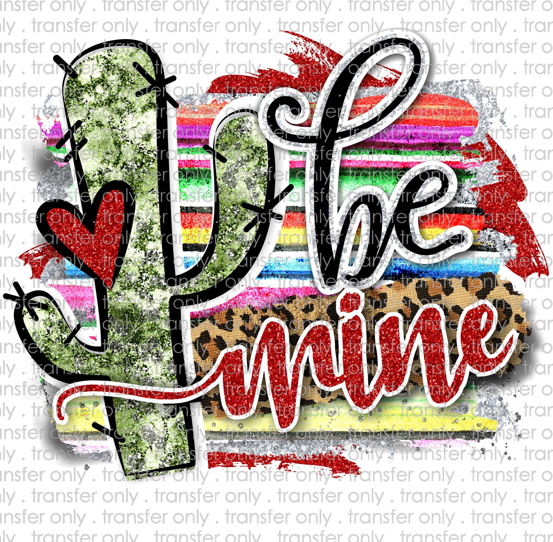 Download Be Mine Cactus Valentine's Sublimation Transfer for Shirts ...