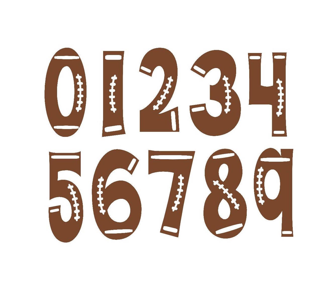 Football Numbers Digital File