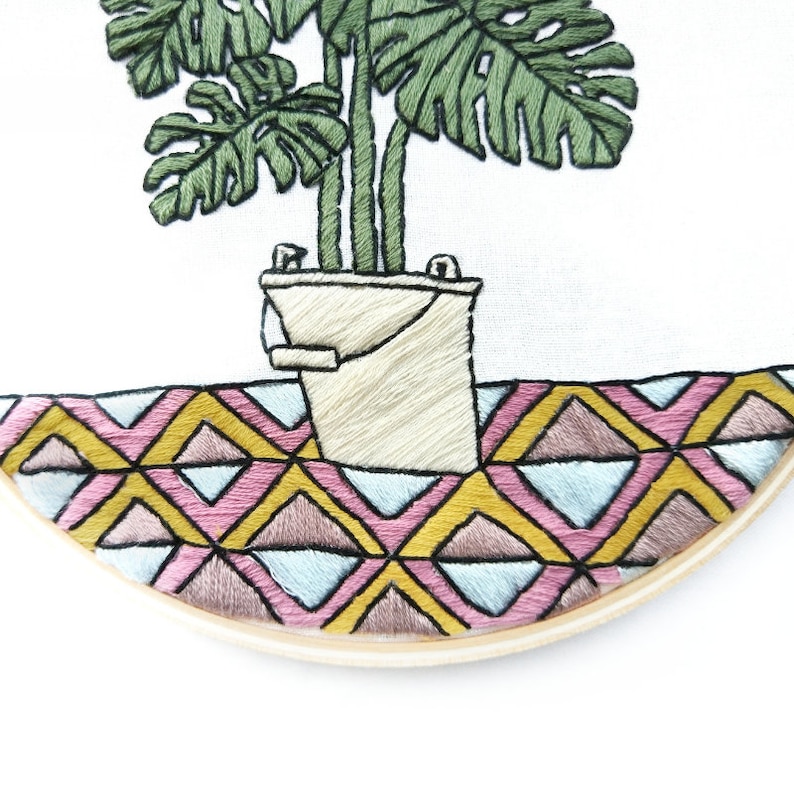Monstera plant embroidery pattern pdf embroidery pattern  etsy Monstera plant embroidery pattern pdf embroidery pattern  etsy